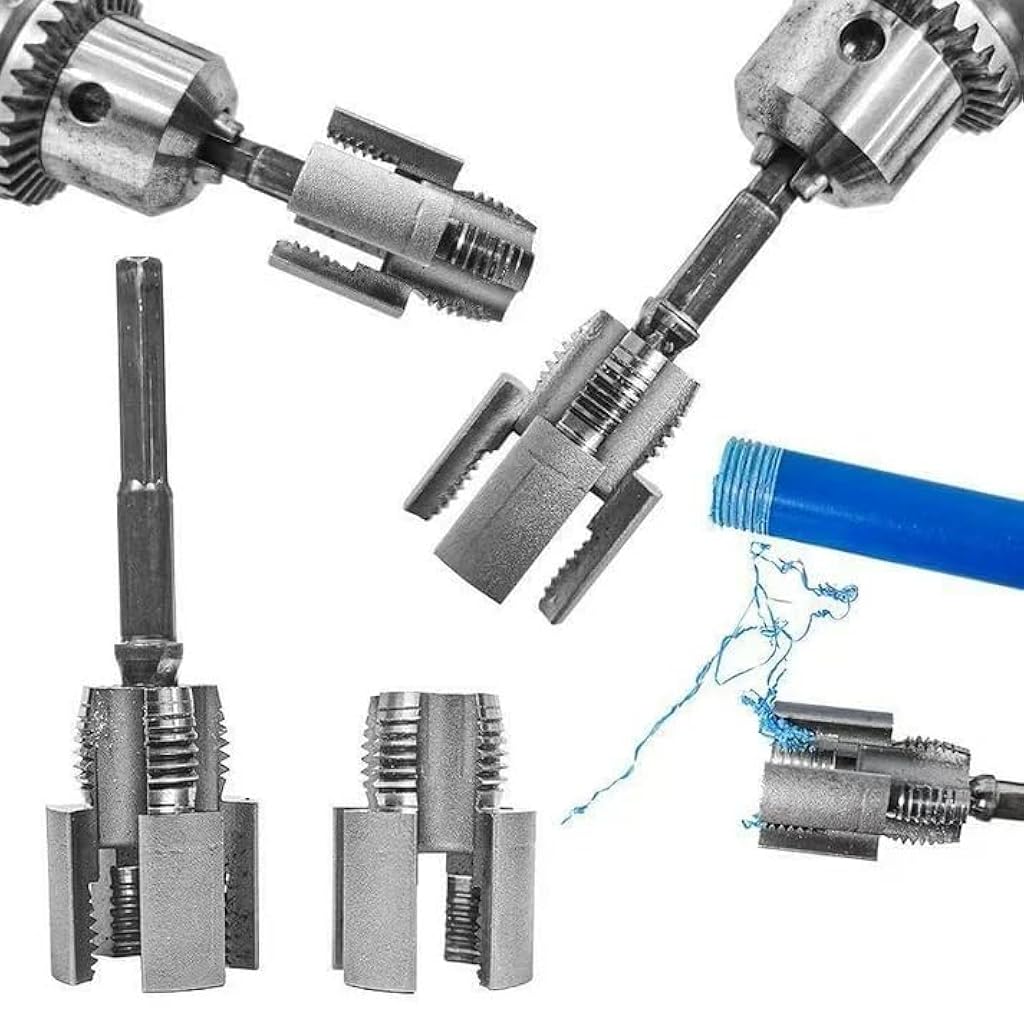 Serplex® 2Pcs Integrated Internal & External Pipe Threading Tool,Pipe Thread Cutting Tool,1/2 Serplex® 2Pcs Integrated Internal & External Pipe Threading Tool,Pipe Thread Cutting Tool,1/2